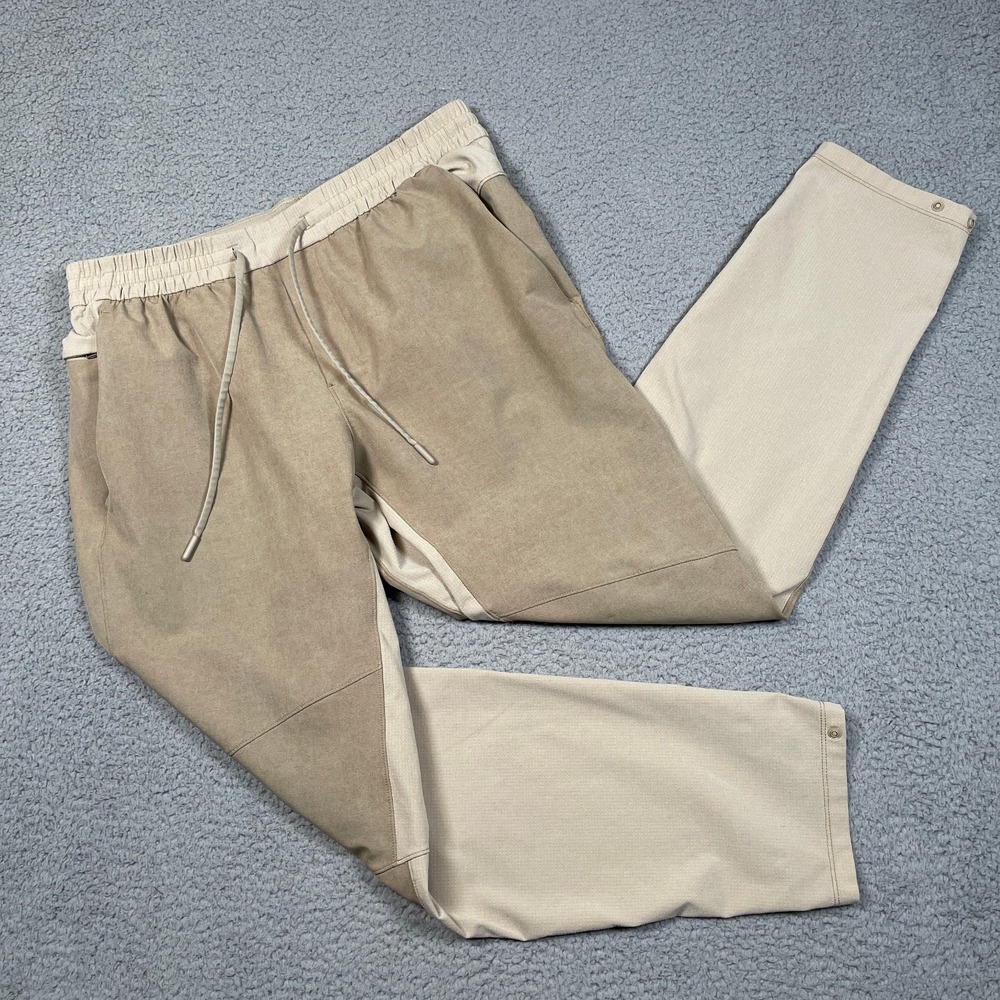 Lululemon License to Train Pants Mens L Riverstone Khaki Athleisure Yoga Jogger